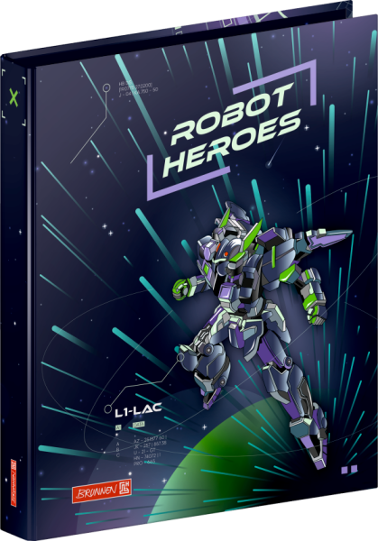 BRUNNEN Ringbuch Robot Heroes | A4, 2 Ringe